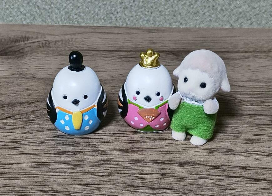 筆者撮影（キャンドゥ、リトルフレンド お雛様＆お内裏様シマエナガ）