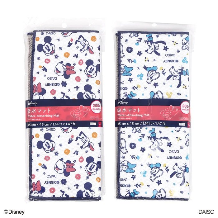 吸水マット、３５ｃｍ×４５ｃｍ（ミッキー＆フレンズ）ＦＷパッケージ