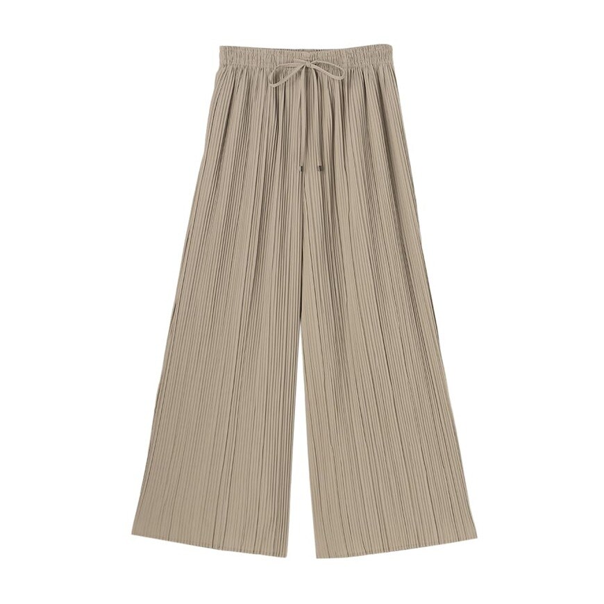 ワークマン公式　レディース撥水プリーツセミワイドパンツ