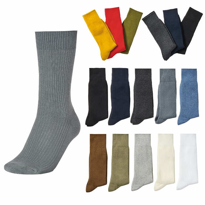 豊富なカラーバリエーションで、毎日違うカラーの靴下を楽しむことが出来る