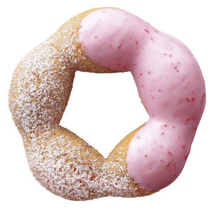 表面に半分見えるピンク色で五分咲きをイメージしたかわいい商品