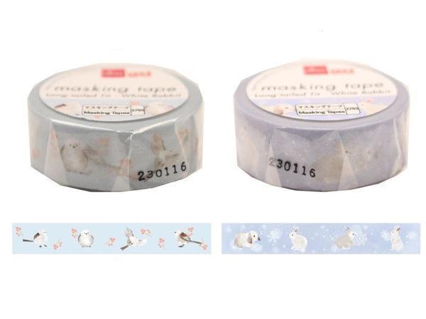 出所：ダイソー公式通販 ダイソーネットストア マスキングテープ（シマエナガ／白うさぎ）