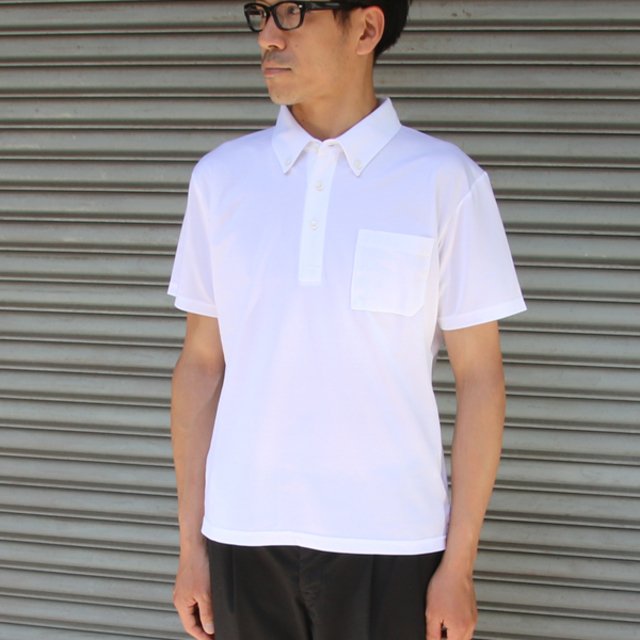 Audience - クールマックス鹿の子 グラスポケット付ボタンダウンポロシャツ ¥8,532（税込）