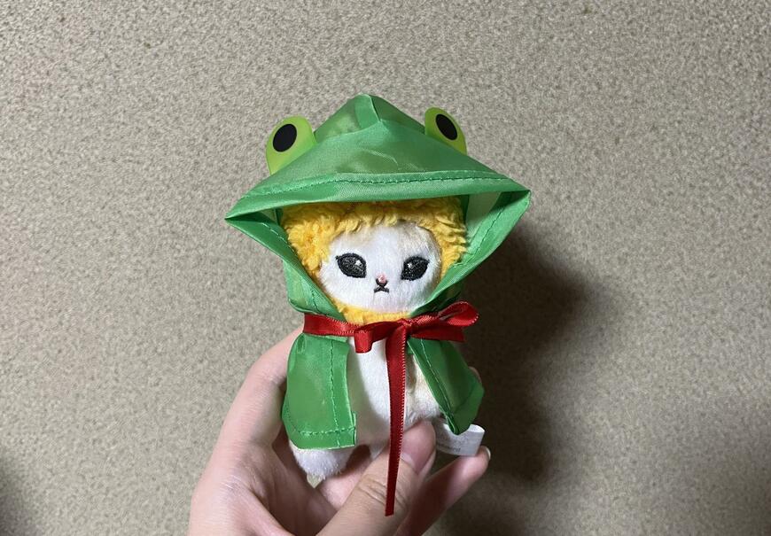 セリア、ぬい用カエルポンチョ ヲタコレ画像
