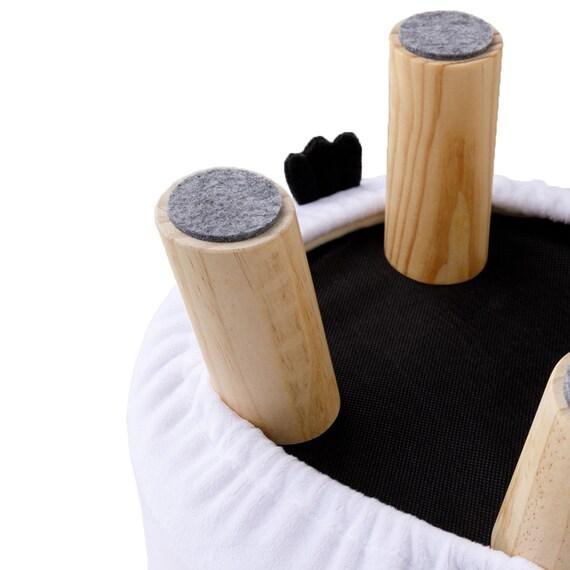 ニトリ、シマエナガの脚付きスツール足部分の画像