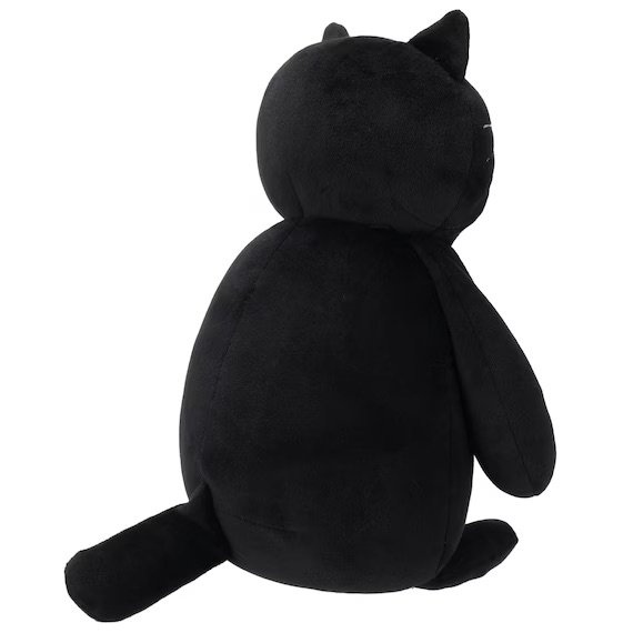 ニトリ公式　背当てクッション（デコネコ ブラック）