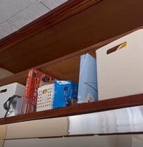 「素敵です！」ごちゃごちゃなキッチンの背面収納→〈ニトリのケース〉でスッキリ！真っ白な美しい収納に大変身