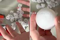 【100均DIY】〈モールと発泡スチロール製のボール〉で...→可愛い〈ひつじモチーフのインテリア〉が作れる！