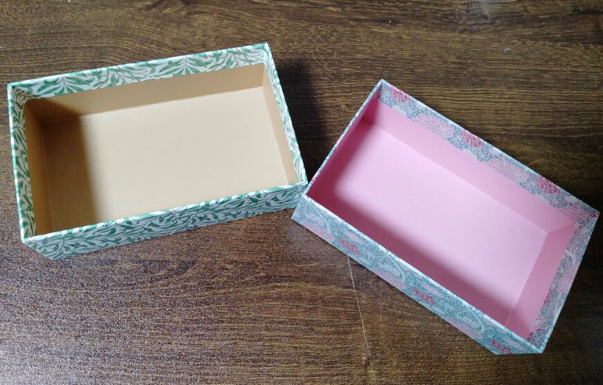 筆者撮影（セリア、ペーパーボックス小 ウィリアム・モリス）