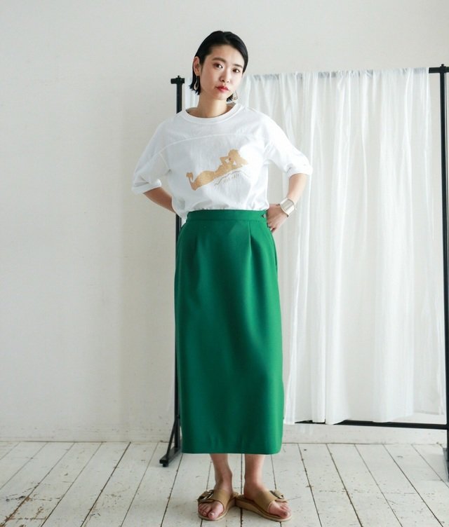 NUMBER 代官山 / FIL DE FER - トロストレッチ タイトロングスカート ¥16,200（税込）