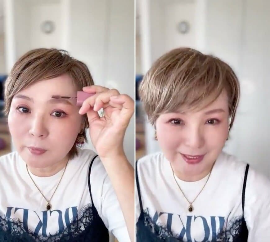 眉メイク後の姿