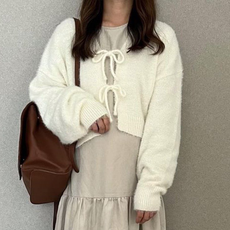 出所：しまむら公式　レディース　前後2WAYニットカーディガン（Rafraf×chii）