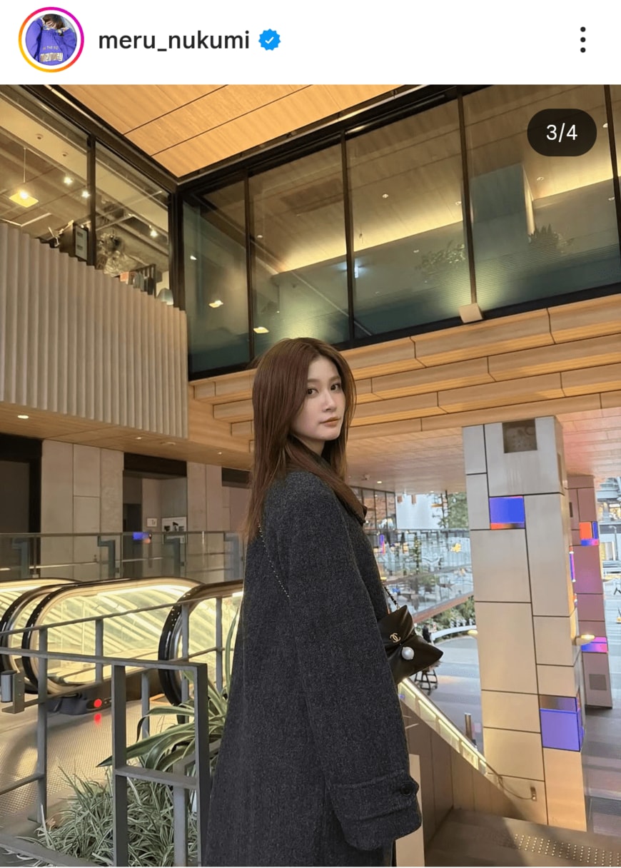 出所：生見愛瑠のInstagram（＠meru_nukumi)参照日：2025年11月27日
