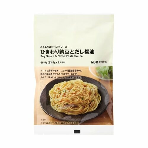 あえるだけのパスタソース　ひきわり納豆とだし醬油