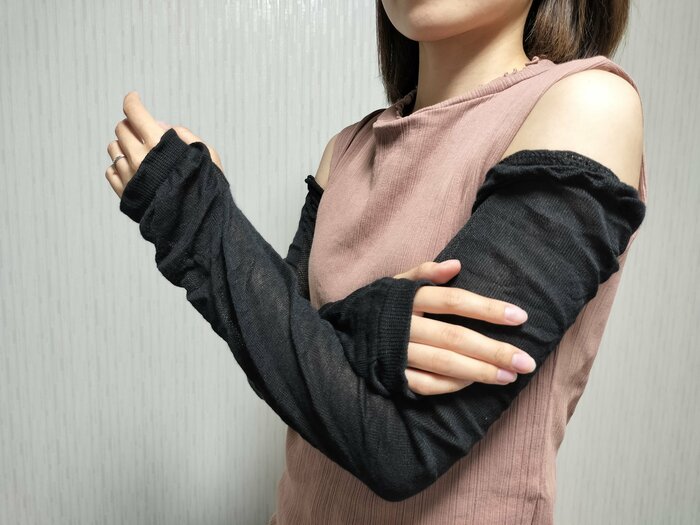 アームカバー着用図