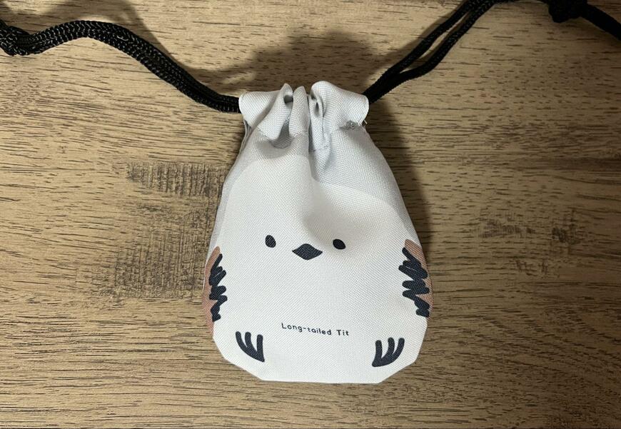 筆者撮影（セリア、プチ巾着 シマエナガ柄）