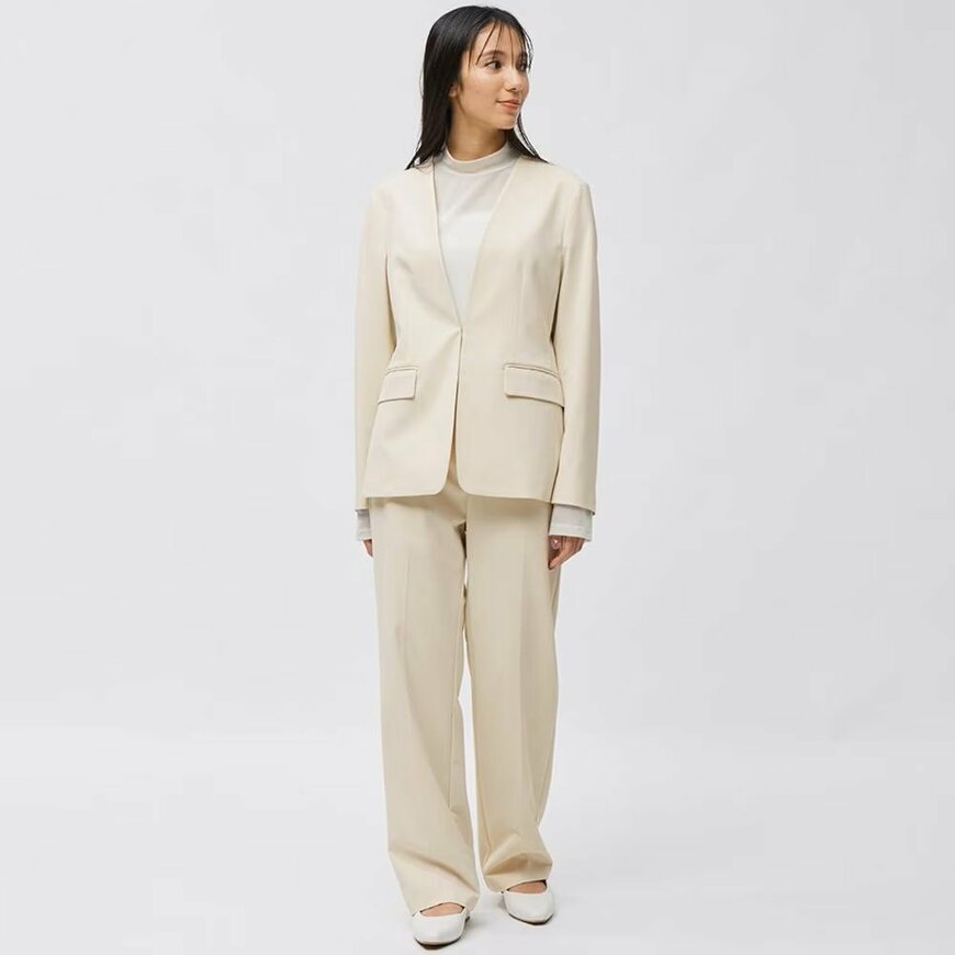 GU公式オンラインストア「ウォッシャブルノーカラージャケットZ＋EC」