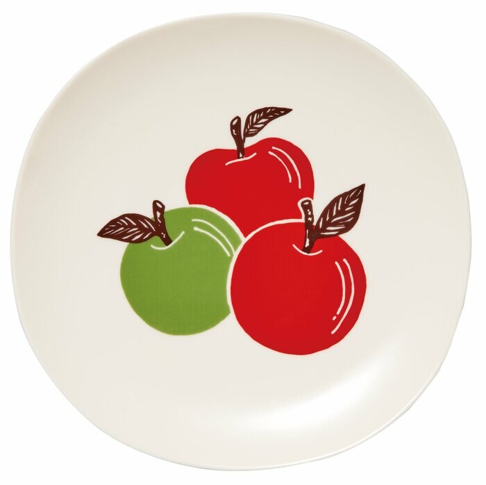 りんごデザインのガレット皿