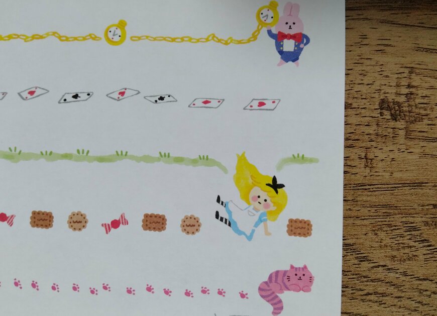 筆者撮影（セリア、レターセット おたのしみ箋）