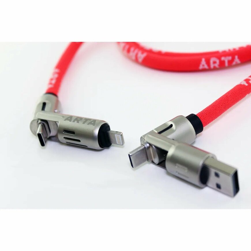 出所：オートバックス公式　ARTA タフ チャージャー ケーブル 1ｍ レッド