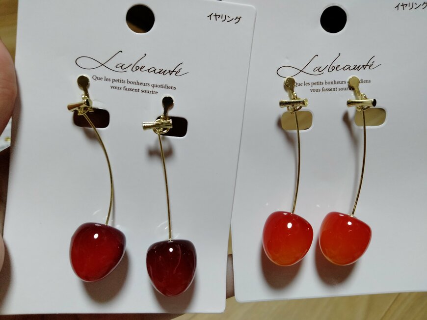 出所：筆者撮影（Can★Do、さくらんぼイヤリング）