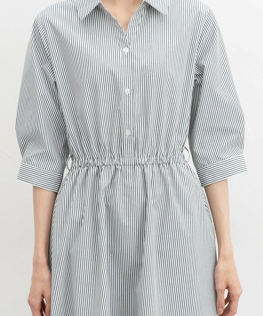 ハニーズ公式　６分袖シャツワンピース