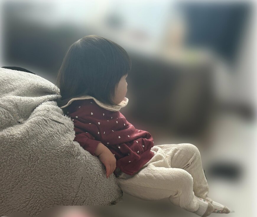 忙しい朝でも余裕そうな赤ちゃん