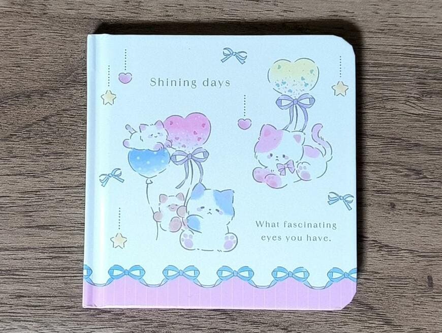 キャンドゥ、ハードカバーノート 96P 方眼 ふわふわ猫柄商品画像