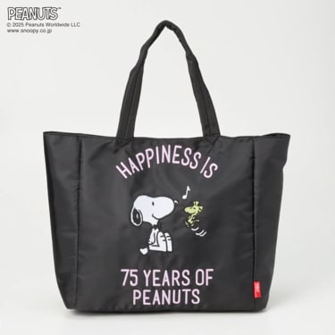 75周年デザインが素敵！」イオンスヌーピー刺繍トート「全4色