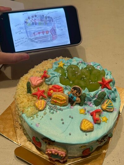 昨年はオーダーケーキを作成