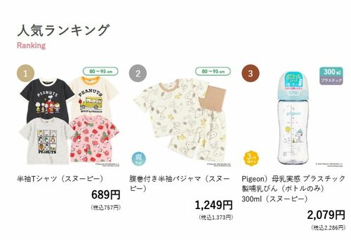 スヌーピーグッズ「人気ランキング」ベスト3（2026年4月27日現在）