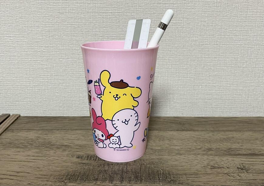 筆者撮影（ダイソー、タンブラー（サンリオキャラクターズ）パーティー450ml）