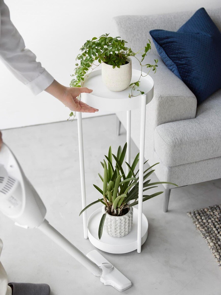 出所：【公式】山崎実業tower（タワー）　キャスター付きプランタースタンド タワー 2段