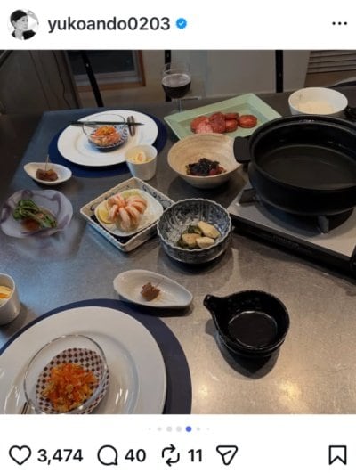 出所：安藤優子のInstagram（＠yukoando0203）参照日：2026年4月2日