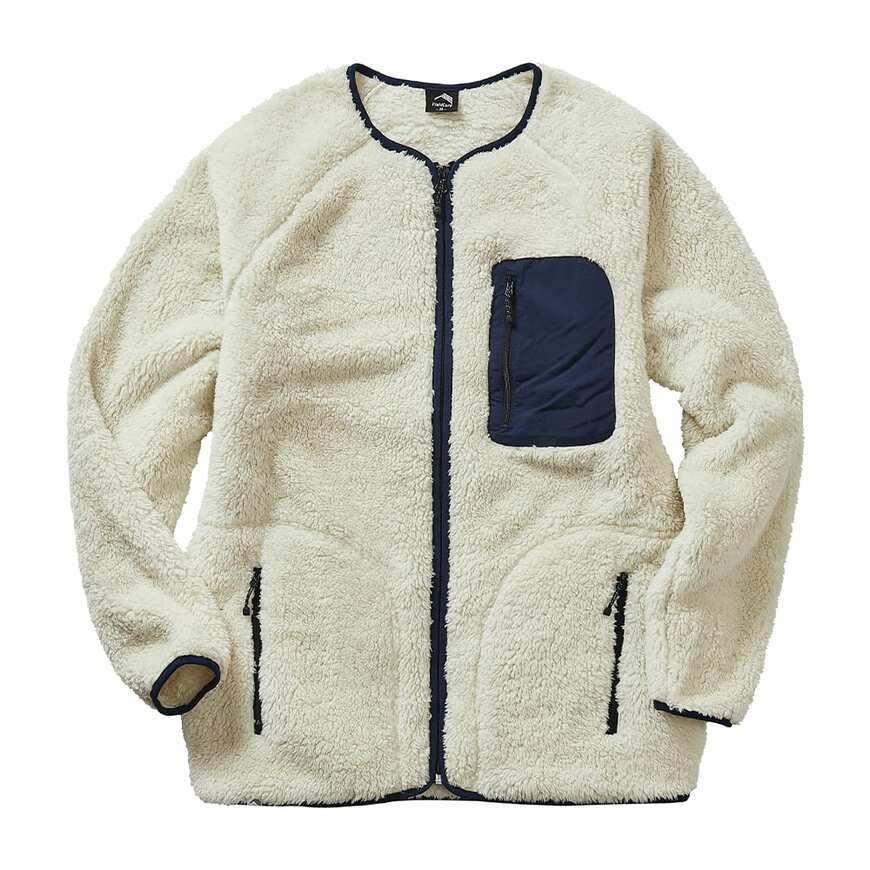 ワークマン公式　ストレッチフリースノーカラージャケット