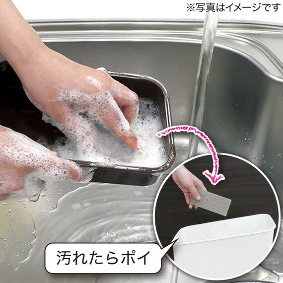 ニトリ公式　ちぎって使える毎日とりかえ厚手スポンジ30個入り(グレー)の画像　