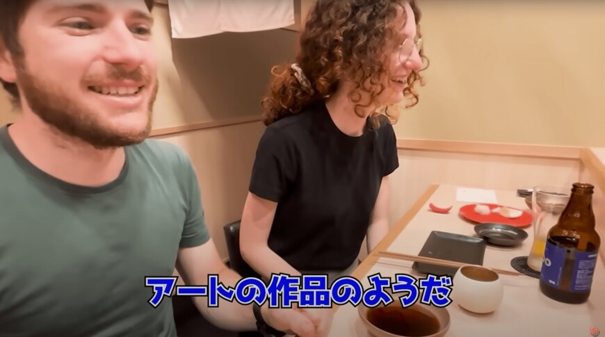 イタリア人カップル初めての天ぷら