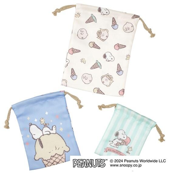 ニトリ、巾着3枚組 スヌーピー(アイスクリーム)画像