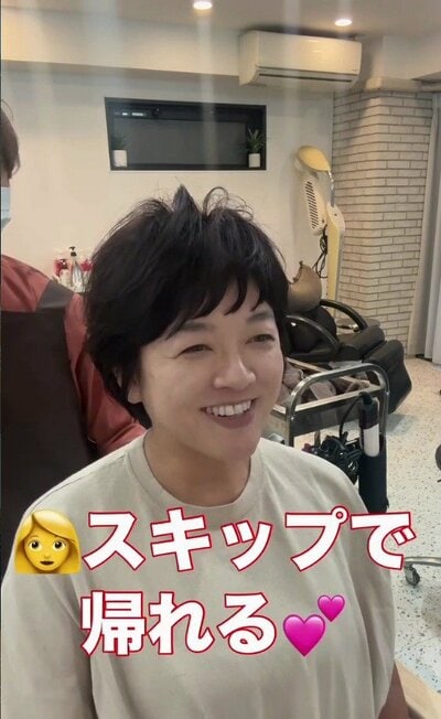 スッキリと整えた、アフターのショート