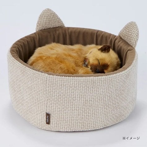 猫丸型ベッド シュニール ベージュ
