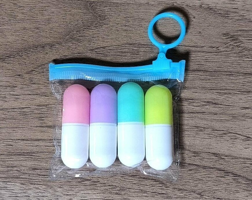 筆者撮影（キャンドゥ、カプセルタイプマーカー 4P）