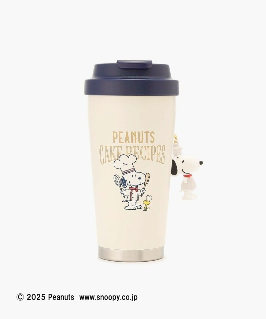 出所：アフタヌーンティー公式　マスコット付きステンレスイージータンブラー 480ml/PEANUTS
