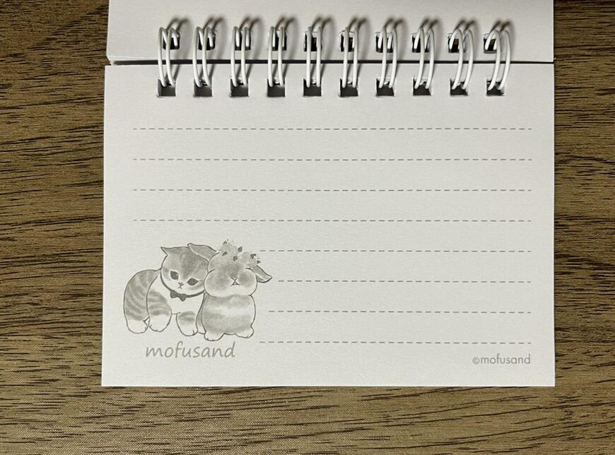 セリア、mofusand リングメモ帳（横型） 全3種画像