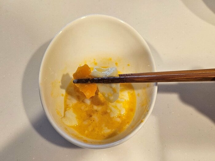 余熱で固まりやすいので、すぐに食べるのがおすすめ!