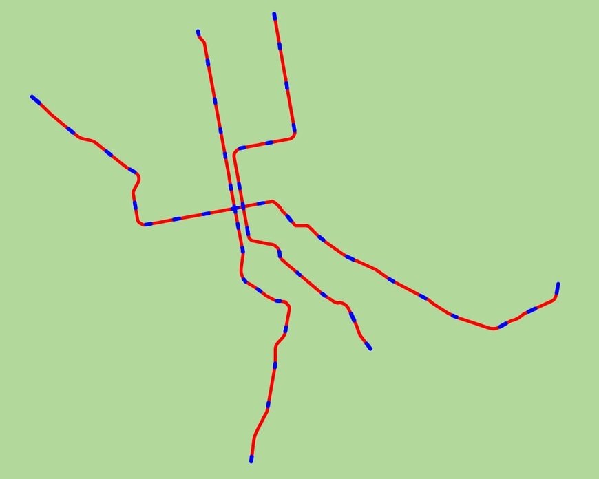 【どこの地図？】見覚えがある東西南北に延びる3本の路線　難しいと思いきや「秒で分かる人」が続出
