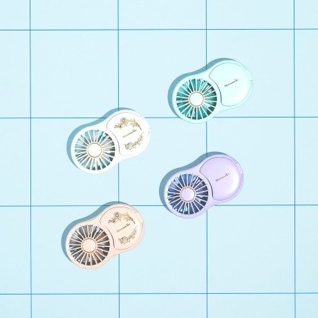 出所：アフタヌーンティー公式　フラワーコンパクトミラー付きファン