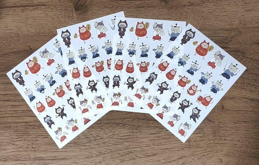 筆者撮影（キャンドゥ、ジャパニーズスタイルマスキングシールねこ）