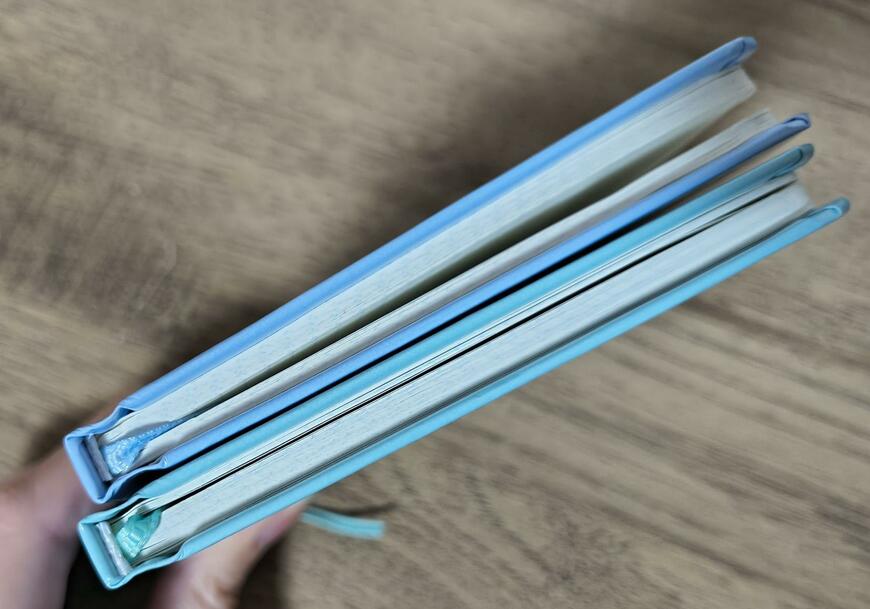 筆者撮影（キャンドゥ、ハードカバーノート 96P 方眼 スノーF柄）