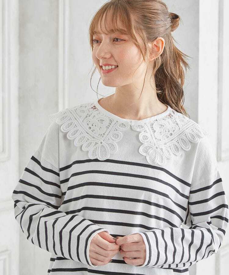 出所：ハニーズ公式通販 付け衿（レースセーラー）