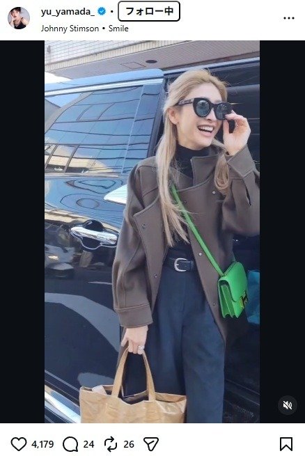 出所：山田優のInstagram（＠yu_yamada_） 参照日：2026年1月22日